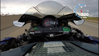 Kawasaki Ninja H2 200 MPH  322 KMH Top Speed GPS Verified [upl. by Nitsraek]