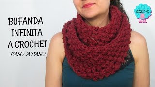 Tutorial bufanda infinita a crochet [upl. by Yde]