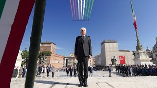 Mattarella allAltare della Patria  Festa della Repubblica [upl. by Ayarahs508]