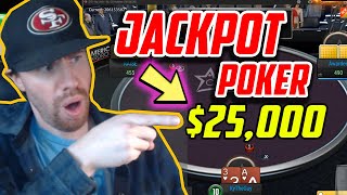 Americas Cardroom Jackpot Poker  25000 Jackpot Spin and Go Hit [upl. by Ahsienahs]