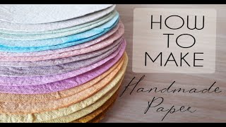 DIY  How to make handmade paper from recycled materials  PAPER MAKING [upl. by Conlin687]