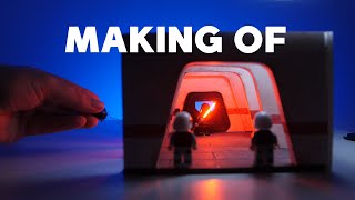 Making of  Vaders Rogue One hallway scene practical effects Brickfilm [upl. by Langan96]