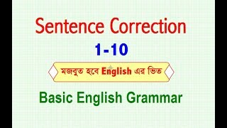 Sentence Correction 110  Basic English Grammar [upl. by Glasgo]