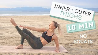 10 min INNER AND OUTER THIGH WORKOUT  Toned Legs  No Equipment [upl. by Ettevahs]