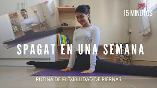 AVANZA SPAGAT EN UNA SEMANA  Rutina de flexibilidad  Sabrina Acosta [upl. by Eeruhs]