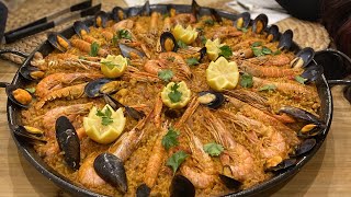 Authentic Spanish Seafood Paella Recipe  Helina Sanchez [upl. by Quenna938]