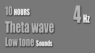 Theta waves sounds 4Hz Low tone  White noise  Deep sleep  Black Screen  Dark Screen [upl. by Illil]