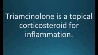 How to pronounce triamcinolone Kenalog Memorizing Pharmacology Flashcard [upl. by Bilow817]