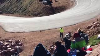 Electric Motorcycle crash at pikes peak international hill climb [upl. by Odnam133]