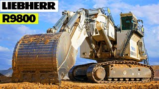 The World’s Biggest Excavator in Action LIEBHERR R 9800 Excavator Loading Trucks [upl. by Oneladgam757]