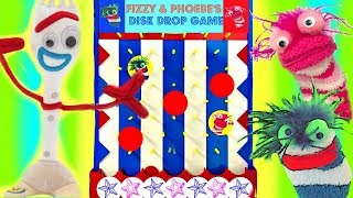 Forky Plays Fizzy and Phoebe Disk Drop Game [upl. by Nohsram]