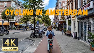 4K  CYCLING THROUGH THE STREETS OF AMSTERDAM  2020  CITY TOUR [upl. by Ummersen]