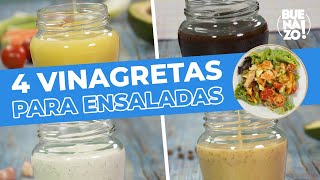 4 vinagretas para ensaladas  BUENAZO [upl. by Daenis]