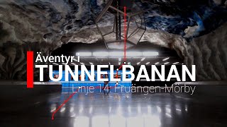 Äventyr i Tunnelbanan del 4 Röd Linje 14 FruängenMörby centrum [upl. by Lanos]