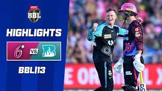 Sydney Sixers v Brisbane Heat  BBL13 [upl. by Mackintosh626]