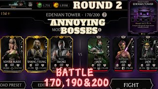 Edenian Tower Battle 170190 amp 200 Fight  Diamond Reward  Round 2  MK MOBILE Update 61 [upl. by Annayd]