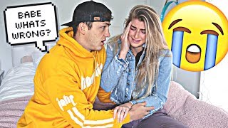 Randomly CRYING Prank On Fiance Cute Reaction [upl. by Suehtomit]