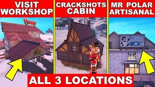 Visit The Workshop Crackshots Cabin and Mr Polars Artisanal Ice  LOCATIONS Winterfest Fortnite [upl. by Aikin201]