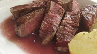 Porterhouse Steak an Rotweinsoße [upl. by Aiyotal]