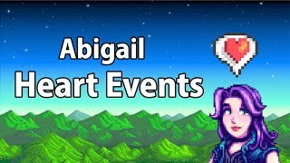 Stardew Valley  Abigail  All Heart Events [upl. by Cara]