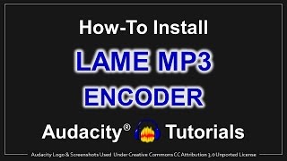 How to Install LAME MP3 Encoder in Audacity [upl. by Nyrol]