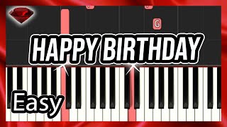 How To Play Happy Birthday On Piano Easy Synthesia Tutorial [upl. by Kinsler195]