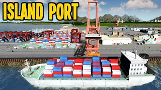 How to Build an ISLAND Cargo Port in Cities Skylines [upl. by Innavoij]