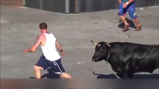 Bull Vs PeopleDemolishing People Compilation [upl. by Otecina988]