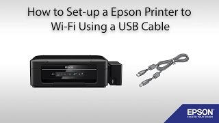 How to setup a Epson printer to WiFi using a USB Cable [upl. by Ecniuq654]