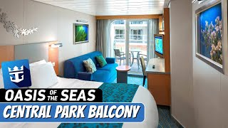 Oasis of the Seas  Central Park Balcony Stateroom Tour amp Review 4K  Royal Caribbean Cruise [upl. by Wolram]