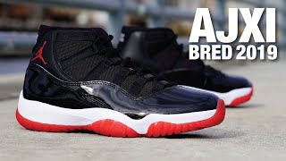 Air Jordan 11 Bred 2019 REVIEW amp On Feet [upl. by Luben]