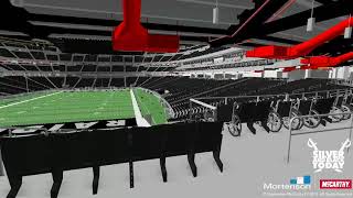 Allegiant Stadium Las Vegas 3D Internal View Current External Progress [upl. by Eicaj]