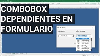 Combobox dependientes en Formulario de Excel usando VBA EXCELeINFO [upl. by Nara]