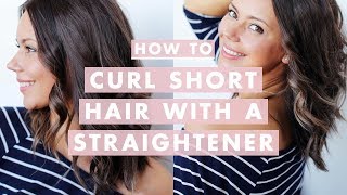 How To Curl ShortMedium Hair With A Straightener [upl. by Repsag668]