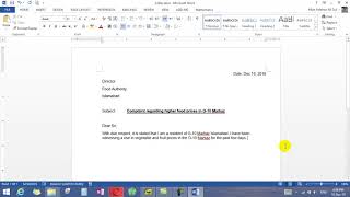 How to write a letter in Microsoft Word  Hindi [upl. by Chelton]