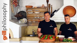 Greek gemista recipe  stuffed peppers and tomatoes in the wood fired oven  Grill philosophy [upl. by Turnbull]