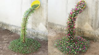 Beautiful Portulaca Mossrose planting waterfall garden ideas for small gardens [upl. by Harriman]