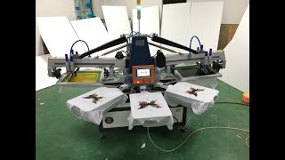 3 color automatic T shirt printing machine from RUIDA machinery [upl. by Naujej760]