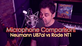 Neumann U87 vs Rode NT1  Microphone Comparison  Recording Studio [upl. by Eelrebma562]