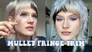 HOW TO CUT YOUR MULLETSHAG FRINGE AT HOME [upl. by Bronez]