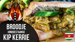 Broodje KipKerrie Masala  17  Chicken Curry Sandwich 🇸🇷 [upl. by Odnalro836]