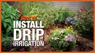 How to Install Drip Irrigation  The Home Depot [upl. by Ellebanna]