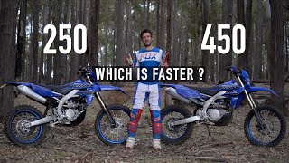 WR450F vs WR250F Which is faster [upl. by Ettelrahc]