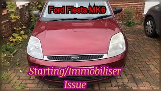 Ford fiesta MK6 starting immobiliser fix [upl. by Ariayek]