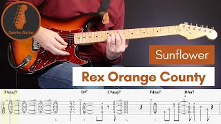 Sunflower  Rex Orange County Guitar Cover amp Tab [upl. by Delia662]