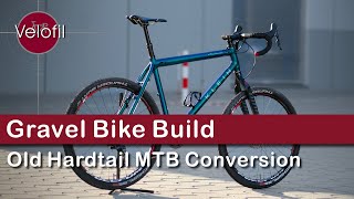 Top notch Gravel  Cyclocross Bike Build from an old MTB [upl. by Ennahtebazile754]