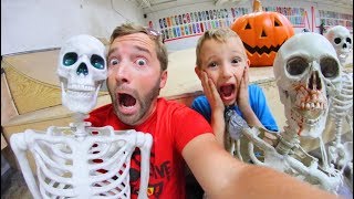 Father amp Son BUILD A HAUNTED SKATEPARK [upl. by Ylimme187]