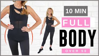 10 Minute FULL BODY WORKOUT For Women Over 50  Low Impact [upl. by Acinomal]