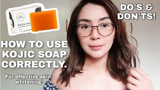 HOW TO USE KOJIE SAN WHITENING SOAP DOS amp DONTS English sub [upl. by Haney]