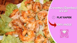 Recette Crevettes Gambas A LAil Facile Et Rapide [upl. by Adyl]